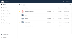رابط کاربری تحت وب OwnCloud
