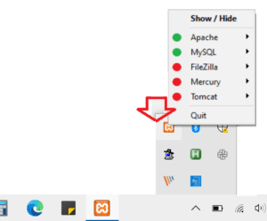 کنترل پنل Xampp