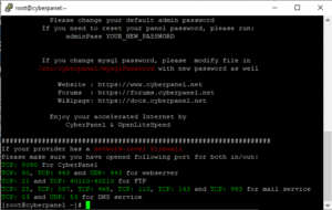 مرحله 4 نصب سایبرپنل (cyberpanel)