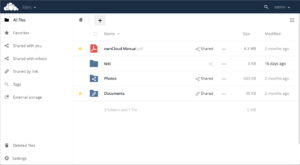 owncloud-web-interface