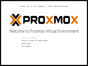 Proxmox Install Menu